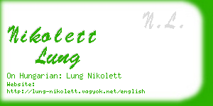 nikolett lung business card